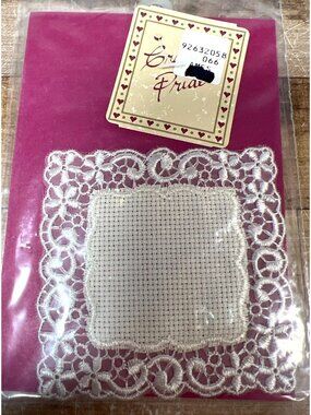 Lace Addition Ivory 14-Count Aida With Lace Edges For Stitching & Crafting